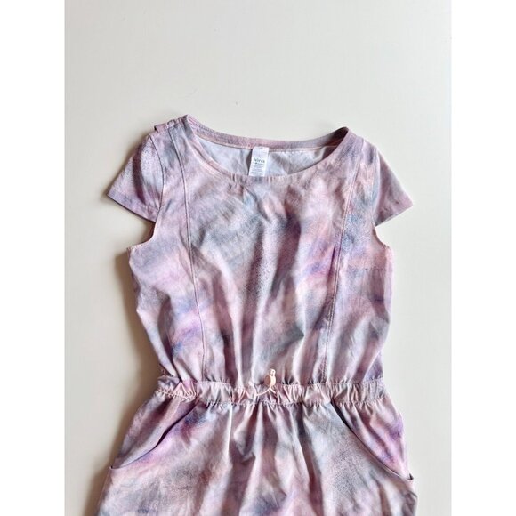 Girl's IVIVVA by LULULEMON Purple Pink Tie Dye Open Back Sporty Dress, Size 7 - Picture 2 of 12